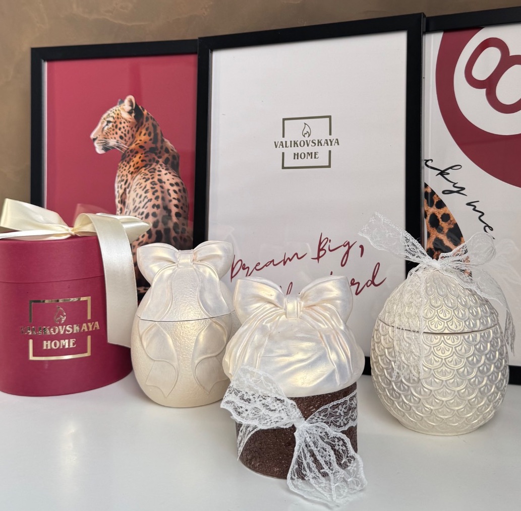 Свеча Яйцо с бантом