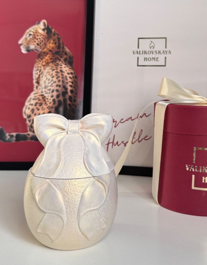 Свеча Яйцо с бантом