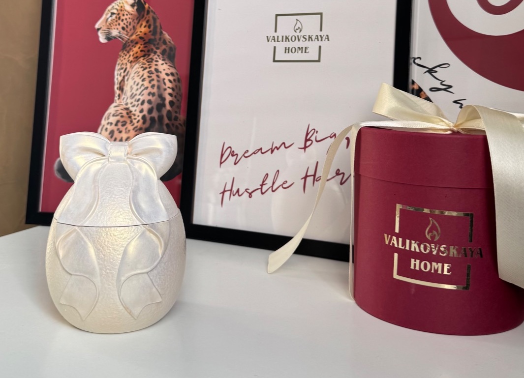 Свеча Яйцо с бантом